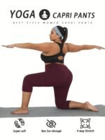 Plus Size Leggings For Women, Super Soft High Waisted Tummy Control Yoga Capri Pants, No See Through Workout Running Leggings - Image 10