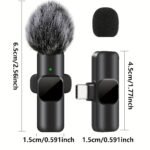 Professional Wireless Lavalier Microphone, Mini Wireless Clip-On Microphone For Smartphones, Laptops, For Recording Videos, Live Streaming, Interviews And Video Blogging - Image 2