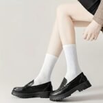 6/10/20 Pairs Of Plain Black And White Socks, Simple And Comfortable Mid-Calf Socks, Suitable For Autumn And Winter, Men'S And Women'S Socks - Image 8