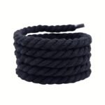 1Pair Handwoven Cotton Hemp Rope Shoelaces, Thickened Shoelaces For Canvas Shoes, Bold Twisted Thread Weaving Shoelaces For Sports Shoes - Image 3