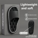 Women'S Comfortable Round Toe Eva Slippers - Thick Sole, Lightweight, Soft, Non-Slip Sole, Solid Color, Quick Dry, Comfortable, Casual Cave Shoes, Perfect For Indoor/Outdoor Use, Beach & Home Relaxation, Women'S Slippers Versatile For All Seasons - Image 6