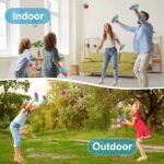 Goo Ball Kids Toys - Outdoor Games, Beach Toys, Toss And Ball Set With 2 Paddles And 1 Balls, Perfect Beach Games Sets Playground Sets For Backyards Easter Gifts For Kids/Adults/Family - Image 7