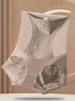 High Waist Lace Stitching Shapewear Panties, Comfy Seamless Tummy Control & Butt Lifting Shaper, Women'S Lingerie & Shapewear - Image 3
