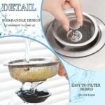Stainless Steel Kitchen Sink Strainer - 8.13Cm & 5.33Cm Mesh, Non-Clogging For Bathroom, Washroom & Vanity - Image 7