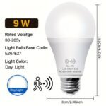 Energy Motion Sensor Bulb, 9W (60W Equivalent), Indoor Automatic Activation, A19, E26, 6000K Twilight To Dawn Safety Light, Suitable For Entryway, Porch, Stairs, Hallway, Pack Of 1, Motion Sensor Light Indoor, Porch Illumination, Sleek Bulb Design, Durable Bulb, Energyefficient Bulb, Home Security, Minimalist Bulb, Longlasting Bulb, Motionactivated Bulb, Homeowners - Image 4