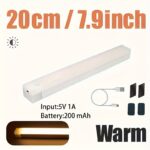 1Pc Wireless Led Motion Sensor Light Bar ? Usb Rechargeable, Magnetic Night Light With Warm White Glow For Kitchen, Cabinets, Hallway, Stairs, And Home Decor, Rechargeable Motion Sensor Light - Image 12