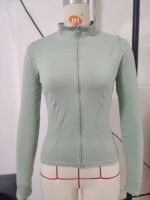Women'S Quick-Dry Long Sleeve Zip-Up Sports Jacket - High Elasticity Breathable Yoga & Running Top With Front Pockets, Slim Fit All-Season Activewear For Gym, Outdoor Activities, Sleek Design, Durable Fabric - Image 6