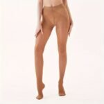 Apricot-Colored Slim-Fit Compression Stockings For Shaping And Beautifying Legs - Image 5