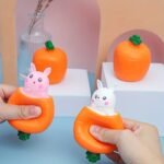 1/2Pcs Fun Squeeze Bunny Toys, Cute Cartoon Creative Carrot Head Rabbit Cup Squeeze Toys, Prank Funny Small Toys, Educational Toys For Kids Children Teens Adults, Holiday Party Activity Gift Supplies For Easter Halloween Thanksgiving, Random Colors - Image 7