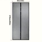 Contemporary Magnetic Screen Door - Self-Sealing, Heavy Duty, Hands-Free Mesh Partition Keeps Bugs Out - Satin Weave, Linen-Like Material, Space-Themed, For Various Room Types, No Electricity Or Battery Needed - Image 10