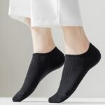 1/5 Pairs No Show Solid Socks, Simple & Breathable Unisex Boat Socks, Women'S Stockings & Hosiery - Image 8