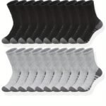 10 Or 20 Or 30 Pairs Of Men'S Fashion Crew Socks, Comfy Breathable Thin Sport Socks For All Seasons Wearing - Image 16