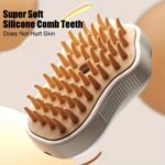 Cat Paw / Lemon Dual Options 3-In-1 Electric Pet Steam Brush, Cat Claws Regular Model (150Mah) One Button Spray Massage Cleaning With Self-Cleansing, 3-In-1. Suitable For Cats And Dogs, Used To Massage Cleanse Remove Loose Hair. Solves Pet Tangles Knots. 400Mah Battery - Image 4