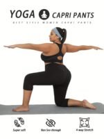 Plus Size Leggings For Women, Super Soft High Waisted Tummy Control Yoga Capri Pants, No See Through Workout Running Leggings - Image 8