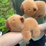 Adorable Capybara Plush Toy Wristband - Soft Pp, Deep Brown Guinea Pig Stuffed Animal Keychain, Perfect For Play & Decoration, Decorative Accessory|Cute Wristband|Quality Plush Material, Capybara Stuffed Animal For Winter, Mini Stuffed Animals, Playful Decoration, Charming Keychain, Cozy Winter Accessory, Gift, Animal Lovers - Image 3