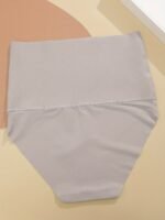 Solid Color High-Waisted Panties, Seamless Daily Comfort Briefs - Image 6