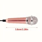 3.5Mm Jack Mini Microphone, Portable Singing Microphone, Suitable For Voice Recording, Interviews, Karaoke, Gaming, Video Conferences, Live Streaming, Compatible With Mobile Phones, Computers, Laptops, Tablets - No Battery Required - Image 8
