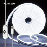 Fomzze Smart Touch Control Led Neon Lights Strip - Usb-Powered Dimmable Rgb-Free Color-Changing (White) Flexible Led Light With App-Like Touch Dimmer For Tv Backlight, Bedroom, Cabinets, Diy Decor - Plug & Play Usb Cable - Image 12