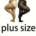 1Pc Plus Size Camel Oil Socks Sheer High Elasticity Leggings - Image 7