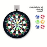 12 Sticky Balls/6 Sticky Balls, Dart Board Set Indoor Outdoor Toy Balance Training Parent-Child Interactive Birthday Party Game Supplies - Image 3