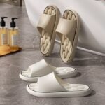 Women'S Comfortable Round Toe Eva Slippers - Thick Sole, Lightweight, Soft, Non-Slip Sole, Solid Color, Quick Dry, Comfortable, Casual Cave Shoes, Perfect For Indoor/Outdoor Use, Beach & Home Relaxation, Women'S Slippers Versatile For All Seasons - Image 4
