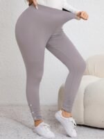 Big Size Leggings With Button Details - Image 2