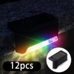 4/12Pcs Solar Stair Lights Outdoor Wall Lights, Outdoor Automatic Sensor Switch For Steps, Decks, Paths, Yards, Fences, Railings, Multiple Scenes Solar Deck Lights Solar Stair Lights - Image 7