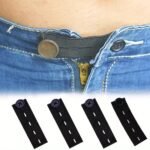 4Pcs Elastic Waistband Extenders For Jeans And Pants - Seamless Instant Button Expansion, Adjustable Comfort Fit For Men And Women, Polyester, Lightweight, Knit Fabric, Secure Button Closure|Knitted Texture|Polyester 100.00% - Image 8