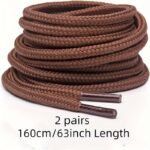 2 Pairs Round Boot Laces Heavy Duty And Durable Shoelaces For Boots, Work Boots, Hiking Shoes - Image 15
