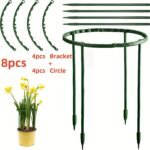8Pcs Adjustable Plastic Plant Support Cages - Suitable For Indoor And Outdoor Flexible Garden Plant Support Frames