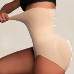 1Pc High-Waist Tummy Control Shapewear Panties For Women - Slimming Waist Trainer & Butt Lifter, Postpartum Recovery Underwear With Adjustable Hook Closure, Geometric Pattern, Breathable Fabric, Waist Slimming Panties | Snug Fit Design | Adjustable Closure, Waist Trainer Tummy Control - Image 8