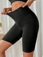 1 Pair Cxyin High-Waist Sweat Sauna Shorts For Women - Black, Tummy Control And Slimming Leg Shaper, Breathable Polyester/Elastane Blend, Ideal For Summer Workouts, Workout Shorts - Image 8