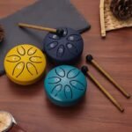 Mini 7.62 Cm Steel Tongue Drum, Hollow Drum, Carbon Steel Hand Drum, Percussion Instrument, Portable Mini Iron Drum, Send Drum Mallets, Music Book, Suitable For Beginners - Image 4