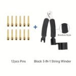 6Pcs Pure Copper Brass Guitar Bridge String Nails - Golden-Tone Finish, Durable Acoustic Guitar Maintenance For Stability & Aesthetic Appeal, Guitar Accessories, String Repair Tool, Elegant Accessory, Shiny Metallic Finish - Image 5