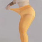 Plus Size Casual Stockings, Women'S Plus Solid Semi Sheer High Rise Thin Pantyhose - Image 3