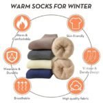 3 Pairs Black Socks For Men, Thermal Socks For Men Extreme Cold Weather, Black Socks For Men 9-12 - Image 7