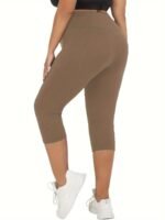 Plus Size Leggings For Women, Super Soft High Waisted Tummy Control Yoga Capri Pants, No See Through Workout Running Leggings