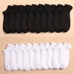 5/10/20 Pairs Of Unisex Simple Solid Color Breathable And Comfortable Short Socks, Suitable For All Seasons. - Image 4
