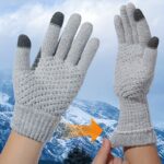 A Pair Of Women'S Winter Outdoor Touchscreen Gloves That Are Warm, Thick, And Plush, Suitable For Driving And Cycling In Cold Weather. These Stylish And Versatile Gloves Are Perfect For Couples During The Winter Season, Ideal For Festive Dates, Writing, And Office Use, Featuring A High Aesthetic Appeal. - Image 6