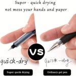 30Pcs/10Pcs Direct Liquid Quick Drying Ballpoint Pen, 0.5Mm Black, Blue, Red. Brush Questions To Write Homework Gel Pen, School Office Writing Stationery Gel Pen, A Good Pen To Write - Image 10