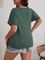 Plus Size, Plus Size Women'S Ruched Batwing Sleeve T-Shirt - Image 6