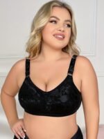 Plus Floral Seamless Push-Up Bra, Wire-Free Bra, Comfortable And Breathable Underwear - Image 6