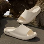 Simple Solid Color Slides, Casual Open Toe Soft Sole Shoes, Comfortable Indoor Home Bathroom Slides - Image 2