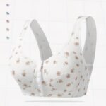 Women'S Large Size Four Seasons Random Print Vest Underwear, Soft, Comfortable And Breathable Front Button Underwear