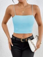 European And American Sexy Bustier Waist Tie Top - Image 4