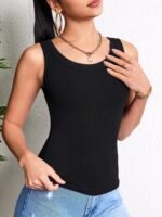 Women'S Casual Athletic Tank Tops 3-Pack, Sleeveless Crew Neck Tops, Solid Color - Image 3