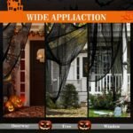 1Pc/10Pcs Black & White + Spider Web Mesh, Dark Gothic Style With Sheer Fabric And Irregular Netting / Wrinkled Drape Effect For A Lightweight Transparent Look - Perfect Halloween Decor To Create Mystery Atmosphere: Ideal Party Props Or Porch Staircase Adornment - Image 11