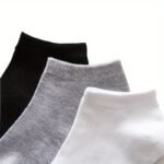 10 Pairs/5 Pairs | Breathable Sports Socks | Solid Color Fabric | 300G/M? | Machine Washable | Non-Boxed | Us Size 37-44 - Image 4