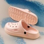 Eva Solid Color Clogs, Lightweight Flat Soft Sole Home Garden Clogs, Breathable Hollow Beach Clogs - Image 2