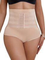 Abdominal Tuck Pants For Women, Waist-Tightening And Hip-Lifting Corset With Lace Trim, Triangle Buckle Reinforcement, Belly Reduction And High-Waisted Shapewear - Image 6